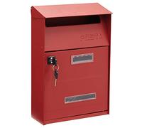 Arregui Cassetta postale individuale Up D-2006/R in acciaio da parete S (DIN A5) con finestra, rosso
