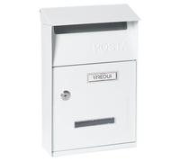 ARREGUI 2006/W Postale Individuale in Acciaio, Cassetta della Posta da Parete, Finestra di Visualizzazione, Bianco, Dimensione S (DIN A5) - 32,5 x 22 x 11 cm