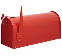 Domus USA/R Cassetta Postale Stile USA, Acciaio Verniciato, Rosso