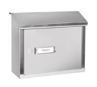 ARREGUI V4077 Maxi Cassetta Postale in Acciaio per Porte o Cancelli Interni, Cassetta Postale 33x4 cm, Taglia M (DIN A4 Posta e Rivista), Anticorrosivo, effetto specchio