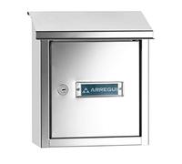 ARREGUI V4097 Cassetta Postale in Acciaio per Porte o Cancelli Interni, Cassetta Postale 23x4 cm, Taglia S (DIN A5), Anticorrosivo, effetto specchio