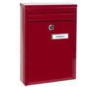 ARREGUI Zaguán E5756 Cassetta Postale Individuale in Acciaio, Cassetta Postale o Raccogliposta, Con 2 Feritoie, Cassetta Postale Da Esterno, Dimensione S (DIN A5), Facile da Montare, Rosso