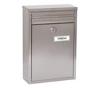 ARREGUI Zaguán E5757 Cassetta Postale Individuale in Acciaio Inossidabile | Raccogliposta | Con 2 Feritoie | Cassetta Postale Da Esterno | Dimensione S (DIN A5) | Facile da Montare | Inox