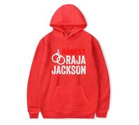 Arrest Raja Jackson Graphic Hoodie - Felpa unisex a maniche lunghe con cappuccio Streetwear Protest Pullover, casual Statement Top, Rosso, 3XL