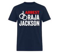 Arrest Raja Jackson T-Shirt - Maglietta unisex girocollo con grafica, maglietta Protest Statement, maglia casual a maniche corte, Marina Militare, 6XL