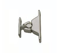 Arresto a Spinta Ottone Cromato 60x12 mm - Fermo a Scatto per Porte e Portelli