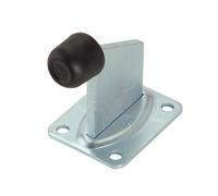 Arresto Del Cancello Zincato per Gartentore Con Piastra E Tampone Gomma