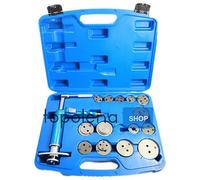 ARRETRATORE PNEUMATICO PER PISTONCINI FRENI SMONTAGGIO FRENI DISCHI 16 PZ, Kit 16Pezzi Set di Arretratore Pistoncini Freni e Ripristino Pistone del Freno, Pinza Freno a Disco