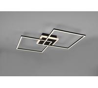 ARRIBO PLAFONIERA LED 35,5W 3850lm, 3000K DOPPIO QUADRATO NERO OPACO CON TELECOMANDO MULTIFUNZIONE ANCHE RGB L.61CM