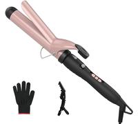 Arricciacapelli 1,25"Ferro Arricciacapelli professionale in Ceramica Tormalina Display LCD 60-220 Temperatura Regolabile Riscaldamento Rapido Guanto Resistente al Calore a Doppia Tensione (32mm)