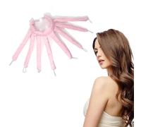 Arricciacapelli senza calore, rosa senza calore, fascia per capelli con cinghie regolabili, può essere indossato tutta la notte, adatto per donne e ragazze per creare ricci ondulati