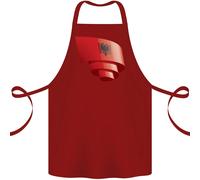 Arricciata Albania Bandiera Albanese Giorno Calcio Cotone Grembiule 100% Organic