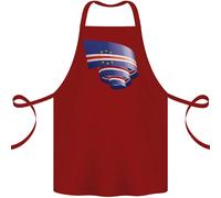 Arricciata Capo Verde Bandiera Capoverdiano Giorno Calcio Cotone Grembiule 100%