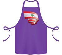 Arricciata Libano Bandiera Libanese Giorno Calcio Cotone Grembiule 100% Organico