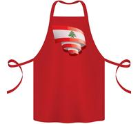 Arricciata Libano Bandiera Libanese Giorno Calcio Cotone Grembiule 100% Organico