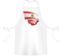Arricciata Libano Bandiera Libanese Giorno Calcio Cotone Grembiule 100% Organico