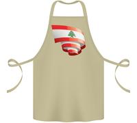 Arricciata Libano Bandiera Libanese Giorno Calcio Cotone Grembiule 100% Organico