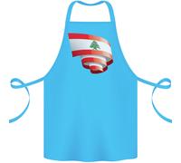 Arricciata Libano Bandiera Libanese Giorno Calcio Cotone Grembiule 100% Organico