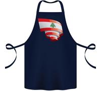 Arricciata Libano Bandiera Libanese Giorno Calcio Cotone Grembiule 100% Organico