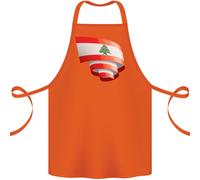 Arricciata Libano Bandiera Libanese Giorno Calcio Cotone Grembiule 100% Organico