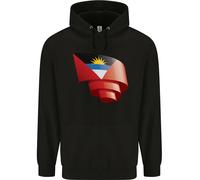 Arricciato Antigua E Barbuda Bandiera Giorno Calcio Bambini Felpa con Cappuccio