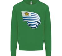 Arricciato Bandiera Uruguay Uruguaiano Giorno Calcio Bambini Felpa Maglione