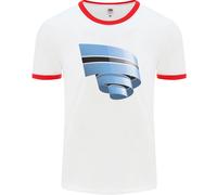 Arricciato Botswana Bandiera Gaborone Giorno Calcio Uomo Ringer