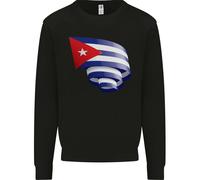 Arricciato Cuba Bandiera Cubano Giorno Calcio Bambini Felpa Maglione