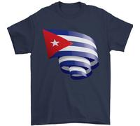 Arricciato Cuba Bandiera Cubano Giorno Calcio T-Shirt 100% IN Cotone