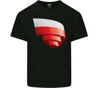 Arricciato Polonia Bandiera Lucido Giorno Calcio T-Shirt Ragazzi Ragazze