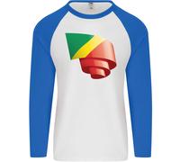 Arricciato Repubblica Di Il Congo Bandiera Giorno Calcio Uomo L/S T-Shirt