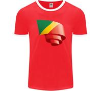 Arricciato Repubblica Di Il Congo Bandiera Giorno Calcio Uomo Ringer