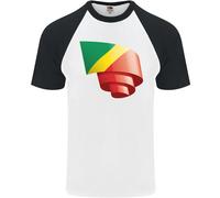 Arricciato Repubblica Di Il Congo Bandiera Giorno Calcio Uomo S/S Baseball