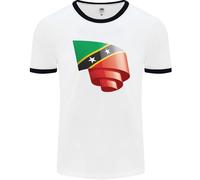 Arricciato Saint Kitts E Nevis Bandiera Giorno Calcio Uomo Ringer