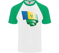 Arricciato Saint Vincent And Grenadines Bandiera Calcio DA UOMO S/S T-Shirt