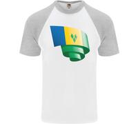 Arricciato Saint Vincent And Grenadines Bandiera Calcio DA UOMO S/S T-Shirt