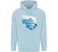 Arricciato San Marino Bandiera Sammarinese Giorno Calcio Bambini Felpa