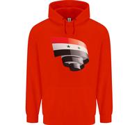 Arricciato Siria Bandiera Siriana Giorno Calcio Bambini Felpa con Cappuccio