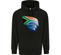 Arricciato South Africano Bandiera Giorno Calcio Bambini Felpa con Cappuccio