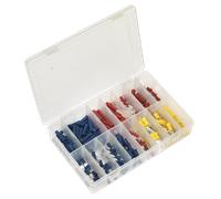 Arricciato Terminale Assortimento 200pc Blu, Rosso e Giallo - Sealey AB038MT New