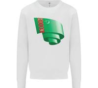 Arricciato Turkmenistan Bandiera Il Turkmen Giorno Calcio Bambini Felpa Maglione