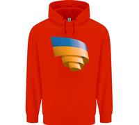 Arricciato Ucraina Bandiera Ucraino Giorno Calcio Bambini Felpa con Cappuccio