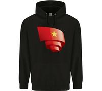 Arricciato Vietnam Bandiera Vietnamita Giorno Calcio Bambini Felpa con Cappuccio