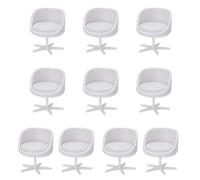 arricraft 10 Set 1:25 Scala Miniatura Sedia, Miniatura Schienale Girevole Egg Chair Mini Sedie in Plastica per Stanza dei Piccoli Decorazione Casa delle Bambole, 23x30mm (0,9x1,18 pollici)