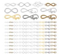 arricraft 100 pz 10 stili Ciondoli Amore Infinito, Connettori per Gioielli con Maglie A Forma di Cuore In Stile Tibetano, Ciondoli per Orecchini Fai Da Te, Bracciali, Collane, Creazione di Gioielli