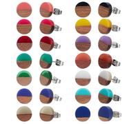 arricraft 14 paio di Orecchini In Legno, Orecchini Pendenti Boho con Colori Misti, Orecchini Rotondi Geometrici, Orecchini In Resina, 304 orecchini In Acciaio Inossidabile, Gioielli per Donna