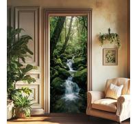 arricraft 2 adesivi autoadesivi per porte, Stream Moss | Pellicola autoadesiva per porta, 80 x 200 cm, impermeabile, in PVC, rimovibile