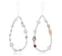 arricraft 2 pezzi Ocean Series fotocamera cinturino da polso con perle da 7,12 pollici carini per cellulare, cordini per la laurea, matrimoni, San Valentino, regali estivi