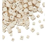 arricraft 318 pz Perline Distanziatrici In Turchese Naturale, Fili di Perline Sintetiche Turchesi Cubiche, Perline Bianche Sciolte, 5 misura, Quadrate, per La Creazione di Gioielli