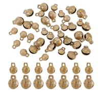 arricraft 40 pezzi 2 stili campane tibetane vintage in ottone, mini campanelli rotondi charm pendenti con faccia di tigre per creazione gioielli fai da te campanelli eolici decorazione porta